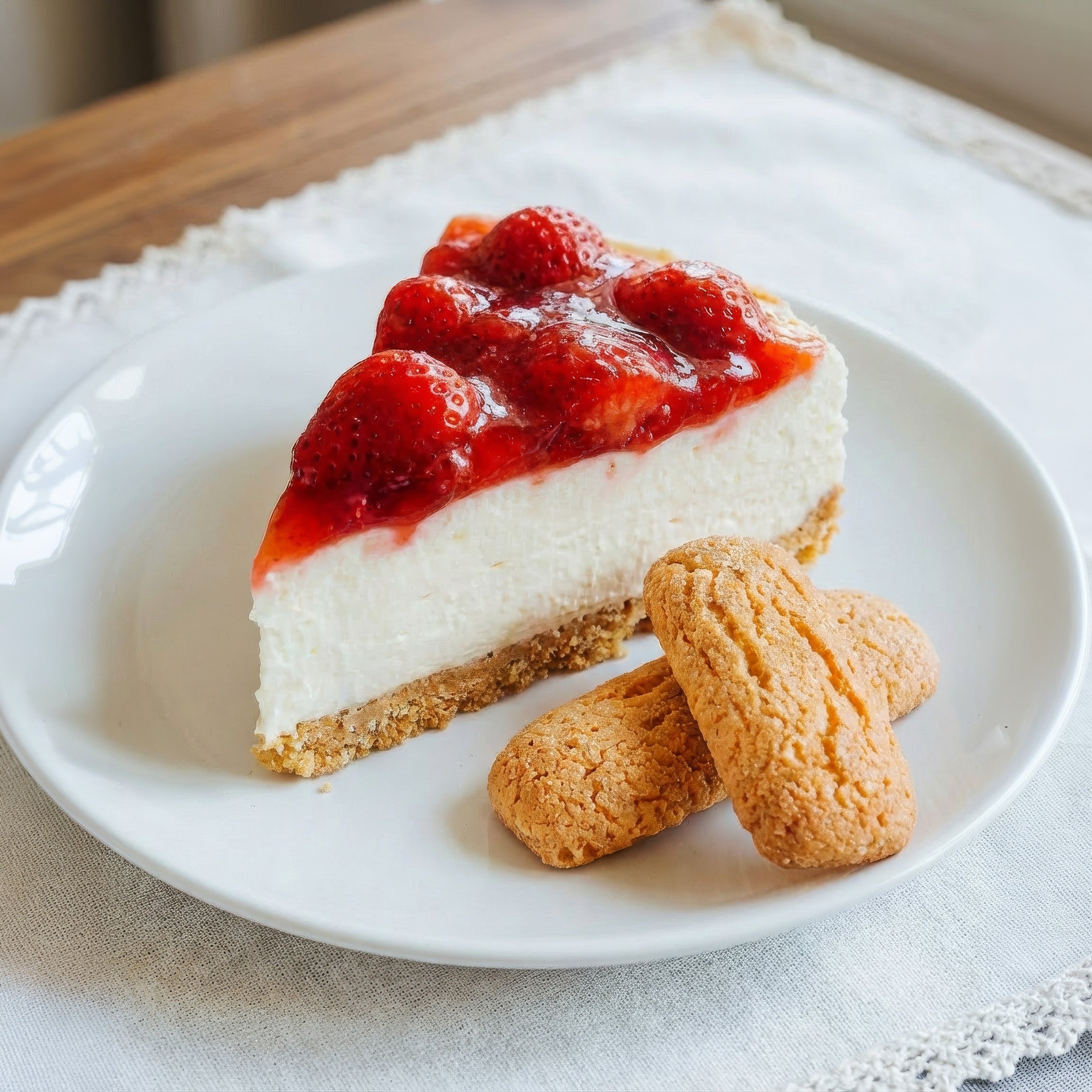 Cheesecake alle Fragole con base di Froletti Originali