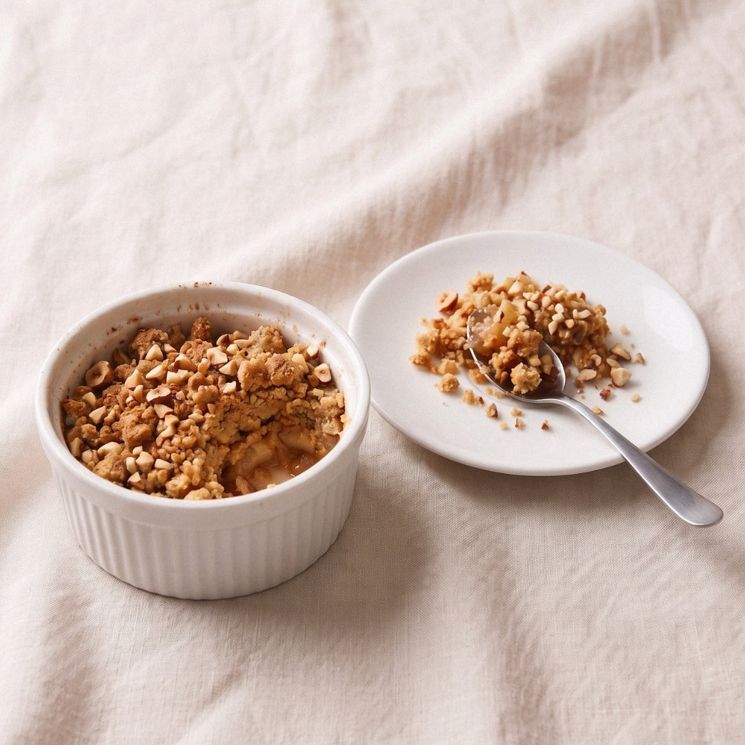 Crumble di mele, Froletti e nocciole